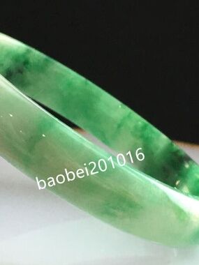 56mm(Grade A)Myanmar Natural Jadeite Jade Bangle+Certificate